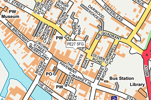 PE27 5FG map - OS OpenMap – Local (Ordnance Survey)
