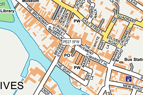 PE27 5FW map - OS OpenMap – Local (Ordnance Survey)