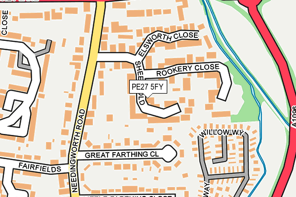 PE27 5FY map - OS OpenMap – Local (Ordnance Survey)