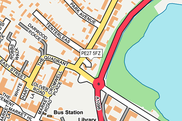 PE27 5FZ map - OS OpenMap – Local (Ordnance Survey)