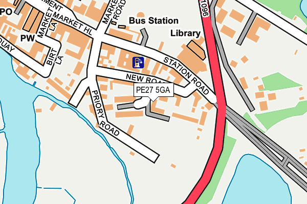 PE27 5GA map - OS OpenMap – Local (Ordnance Survey)