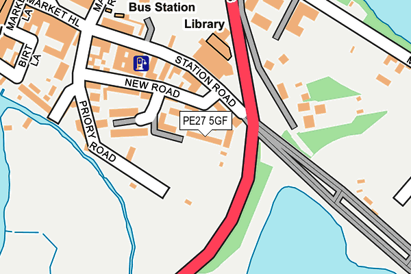 PE27 5GF map - OS OpenMap – Local (Ordnance Survey)