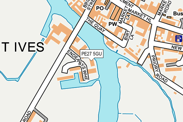 PE27 5GU map - OS OpenMap – Local (Ordnance Survey)