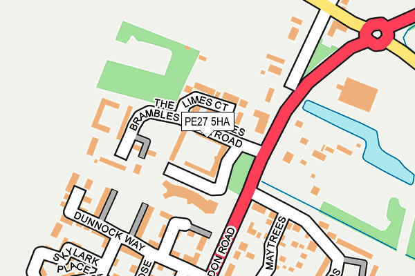 PE27 5HA map - OS OpenMap – Local (Ordnance Survey)