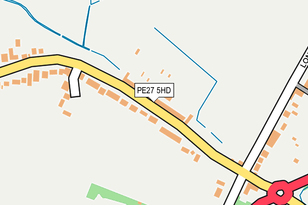 PE27 5HD map - OS OpenMap – Local (Ordnance Survey)