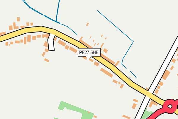 PE27 5HE map - OS OpenMap – Local (Ordnance Survey)