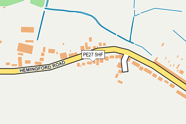 PE27 5HF map - OS OpenMap – Local (Ordnance Survey)