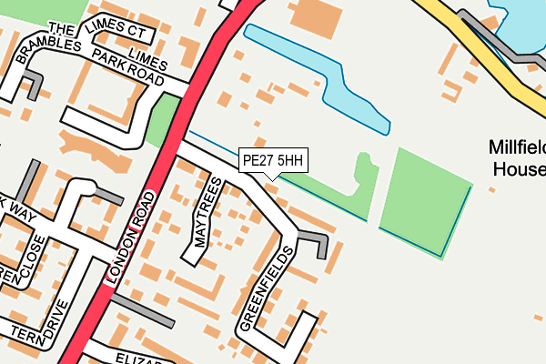 PE27 5HH map - OS OpenMap – Local (Ordnance Survey)