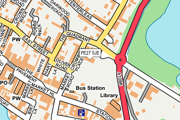 PE27 5JE map - OS OpenMap – Local (Ordnance Survey)
