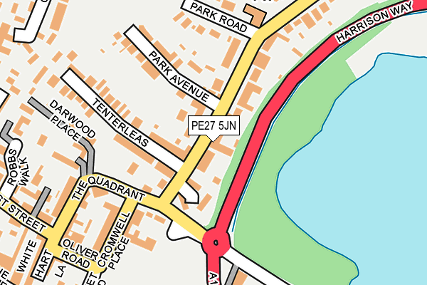 PE27 5JN map - OS OpenMap – Local (Ordnance Survey)
