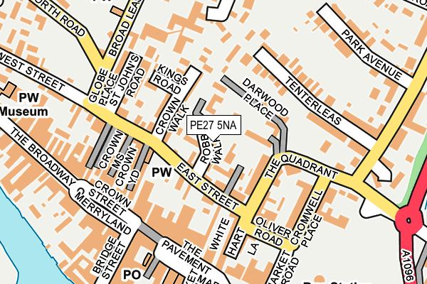 PE27 5NA map - OS OpenMap – Local (Ordnance Survey)