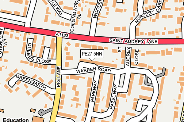 PE27 5NN map - OS OpenMap – Local (Ordnance Survey)