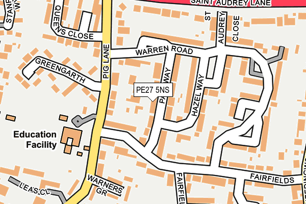 PE27 5NS map - OS OpenMap – Local (Ordnance Survey)