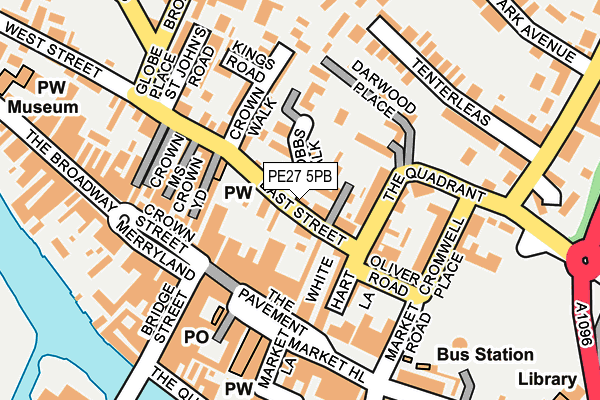 PE27 5PB map - OS OpenMap – Local (Ordnance Survey)
