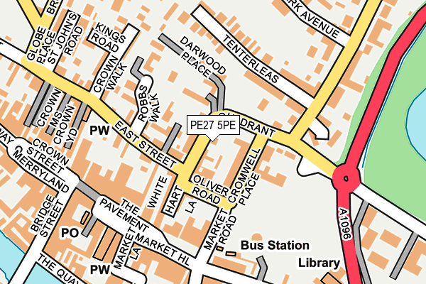 PE27 5PE map - OS OpenMap – Local (Ordnance Survey)