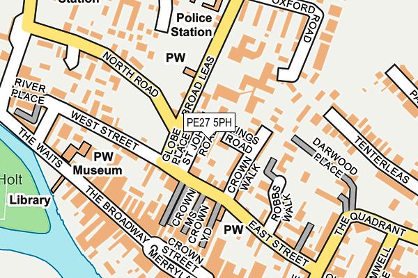 PE27 5PH map - OS OpenMap – Local (Ordnance Survey)