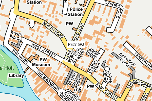 PE27 5PJ map - OS OpenMap – Local (Ordnance Survey)