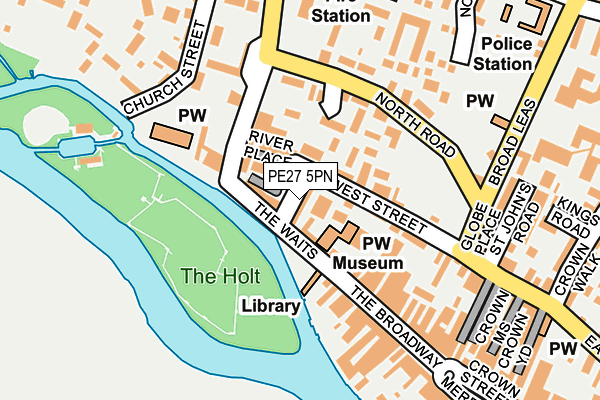 PE27 5PN map - OS OpenMap – Local (Ordnance Survey)