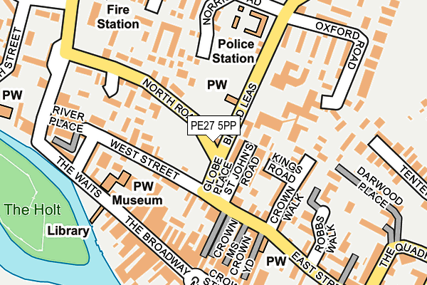 PE27 5PP map - OS OpenMap – Local (Ordnance Survey)