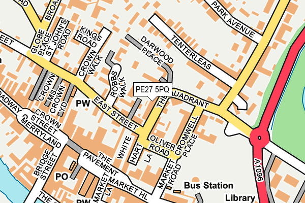 PE27 5PQ map - OS OpenMap – Local (Ordnance Survey)