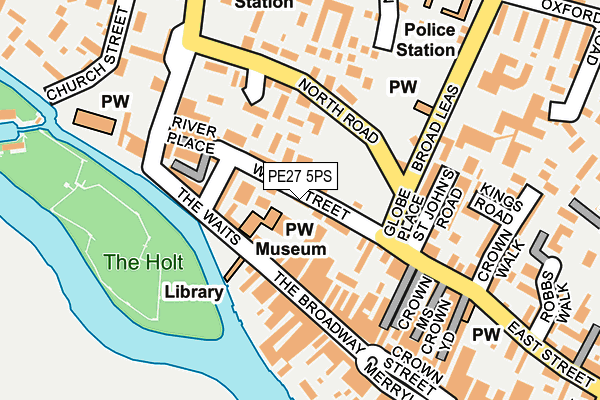 PE27 5PS map - OS OpenMap – Local (Ordnance Survey)