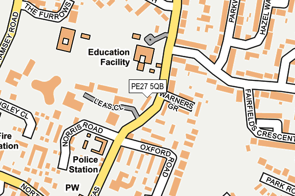 PE27 5QB map - OS OpenMap – Local (Ordnance Survey)