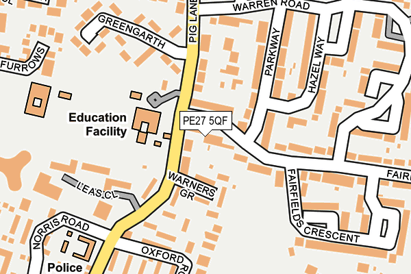 PE27 5QF map - OS OpenMap – Local (Ordnance Survey)