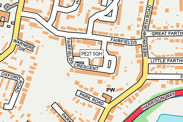 PE27 5QH map - OS OpenMap – Local (Ordnance Survey)
