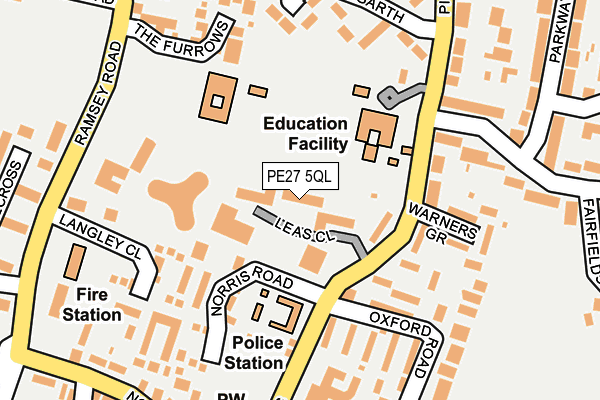 PE27 5QL map - OS OpenMap – Local (Ordnance Survey)