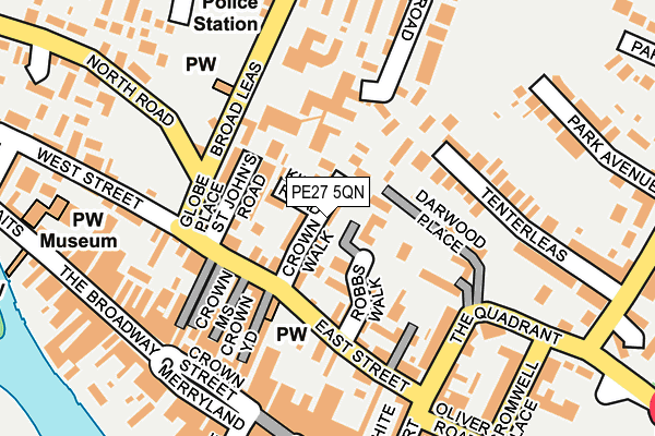 PE27 5QN map - OS OpenMap – Local (Ordnance Survey)
