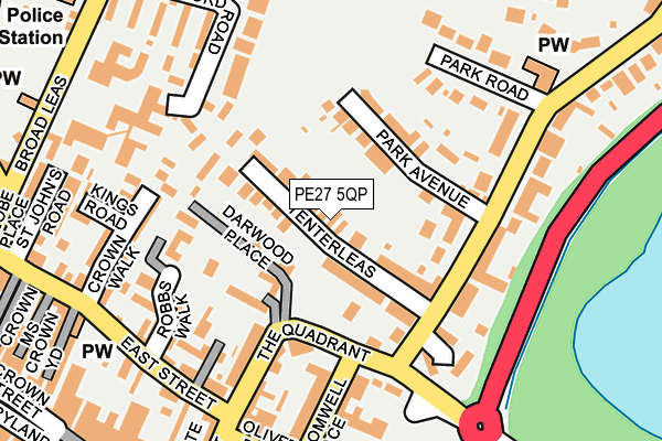 PE27 5QP map - OS OpenMap – Local (Ordnance Survey)