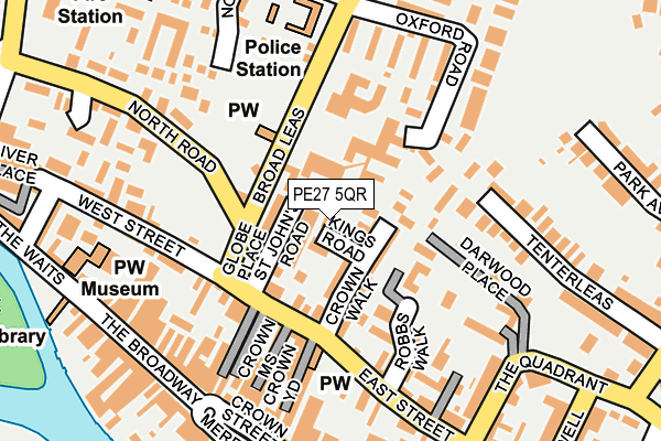 PE27 5QR map - OS OpenMap – Local (Ordnance Survey)