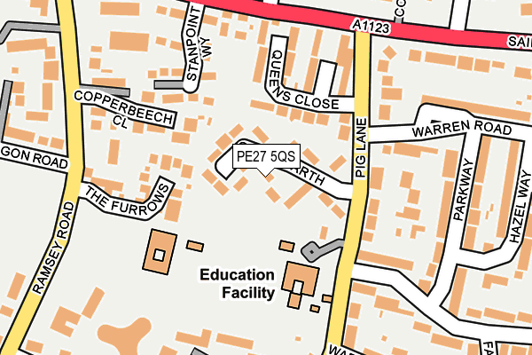 PE27 5QS map - OS OpenMap – Local (Ordnance Survey)