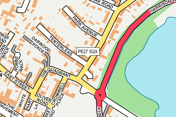 PE27 5QX map - OS OpenMap – Local (Ordnance Survey)
