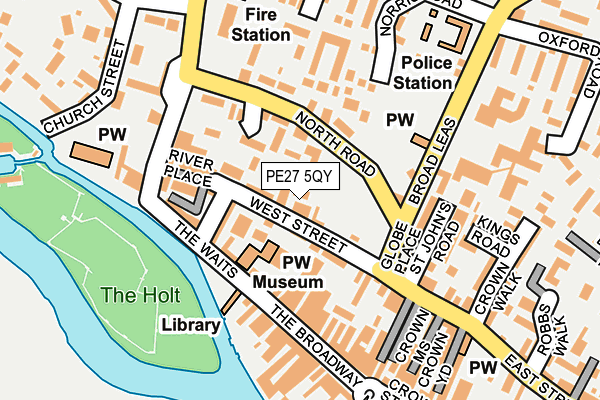 PE27 5QY map - OS OpenMap – Local (Ordnance Survey)