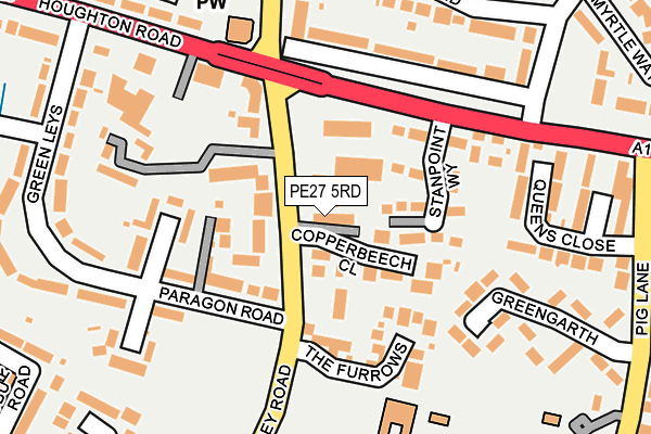 PE27 5RD map - OS OpenMap – Local (Ordnance Survey)