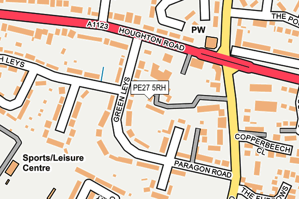 PE27 5RH map - OS OpenMap – Local (Ordnance Survey)