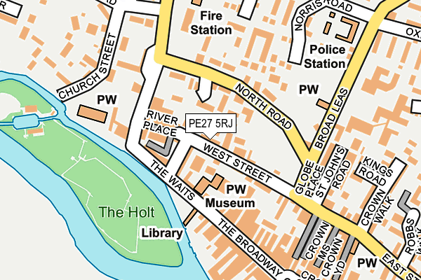 PE27 5RJ map - OS OpenMap – Local (Ordnance Survey)