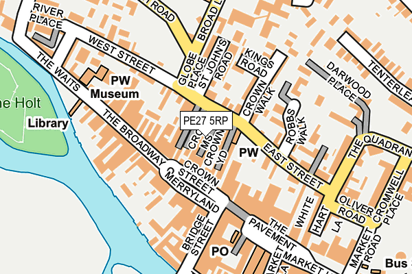 PE27 5RP map - OS OpenMap – Local (Ordnance Survey)