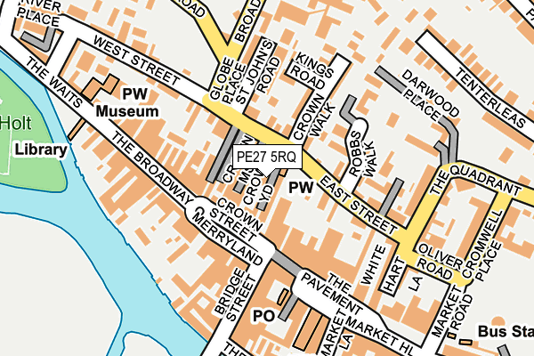 PE27 5RQ map - OS OpenMap – Local (Ordnance Survey)