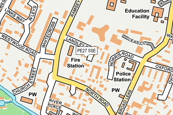 PE27 5SE map - OS OpenMap – Local (Ordnance Survey)