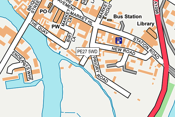 PE27 5WD map - OS OpenMap – Local (Ordnance Survey)
