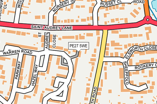 PE27 5WE map - OS OpenMap – Local (Ordnance Survey)