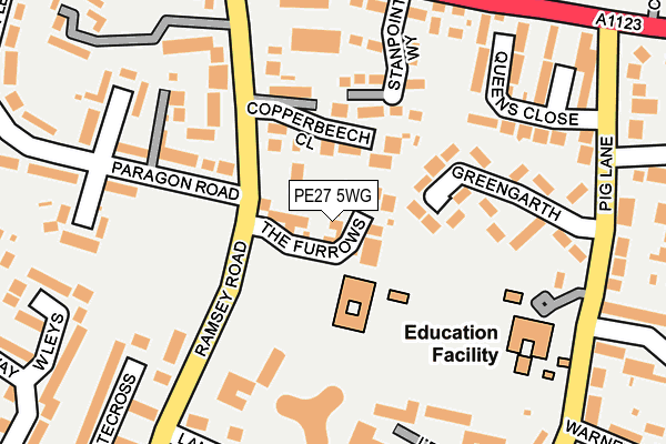 PE27 5WG map - OS OpenMap – Local (Ordnance Survey)
