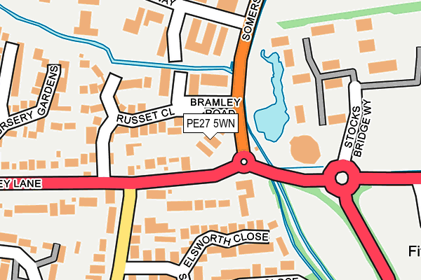 PE27 5WN map - OS OpenMap – Local (Ordnance Survey)