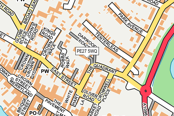PE27 5WQ map - OS OpenMap – Local (Ordnance Survey)