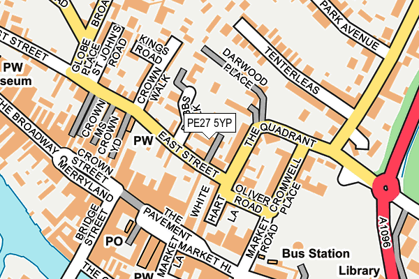 PE27 5YP map - OS OpenMap – Local (Ordnance Survey)