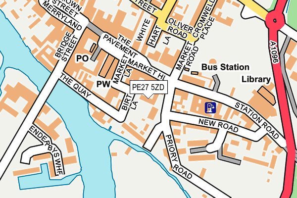 PE27 5ZD map - OS OpenMap – Local (Ordnance Survey)