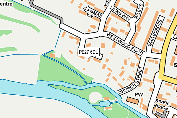 PE27 6DL map - OS OpenMap – Local (Ordnance Survey)