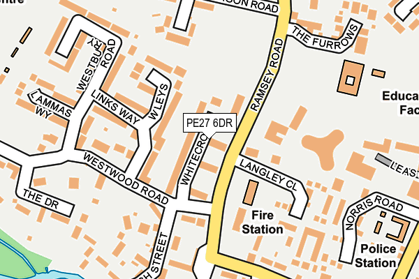 PE27 6DR map - OS OpenMap – Local (Ordnance Survey)